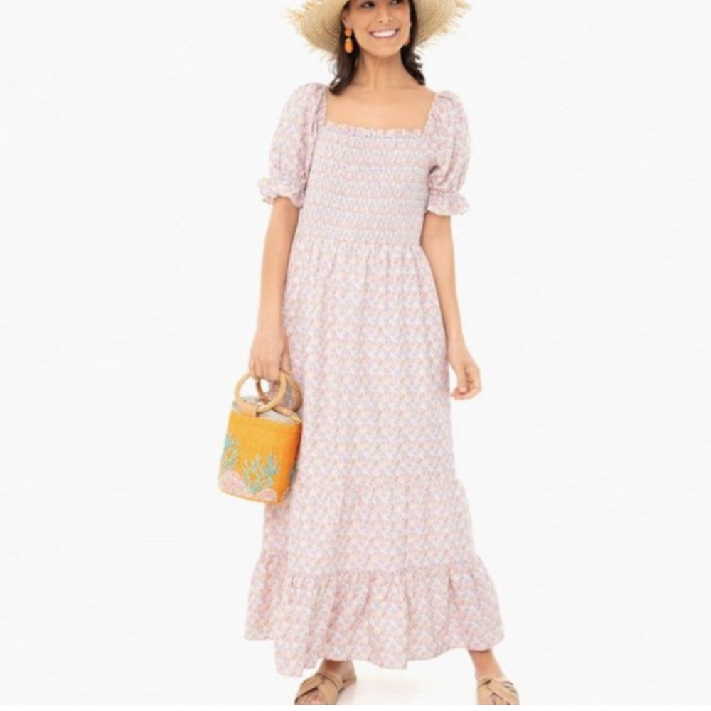 ONLY WORN ONCE English Factory for Tuckernuck Floral Smocked Dress Sz S